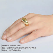 Gold and Silver Plated Stainless Steel Rings for Women