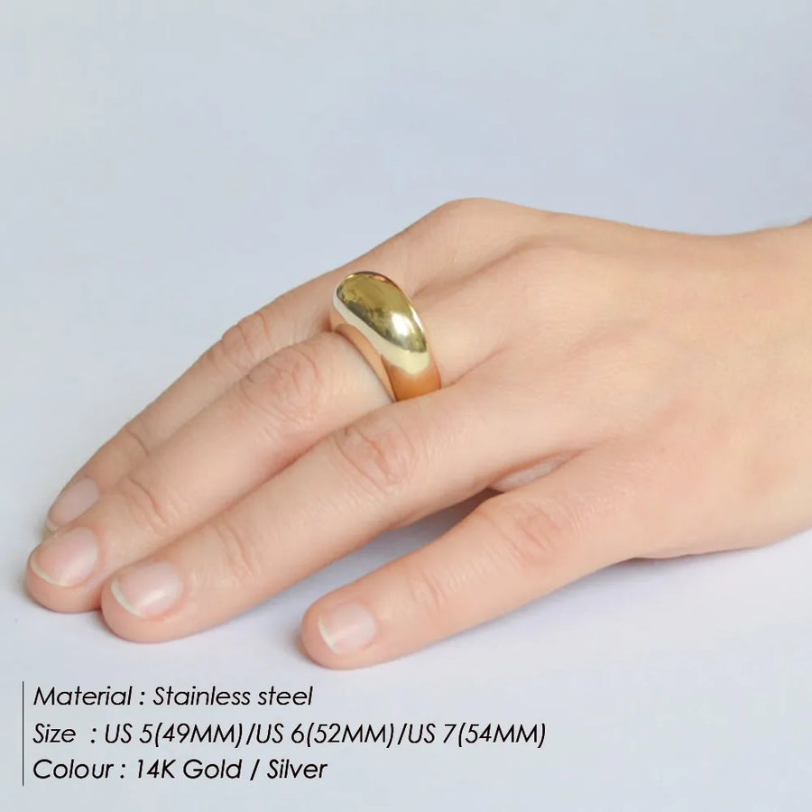 Gold and Silver Plated Stainless Steel Rings for Women