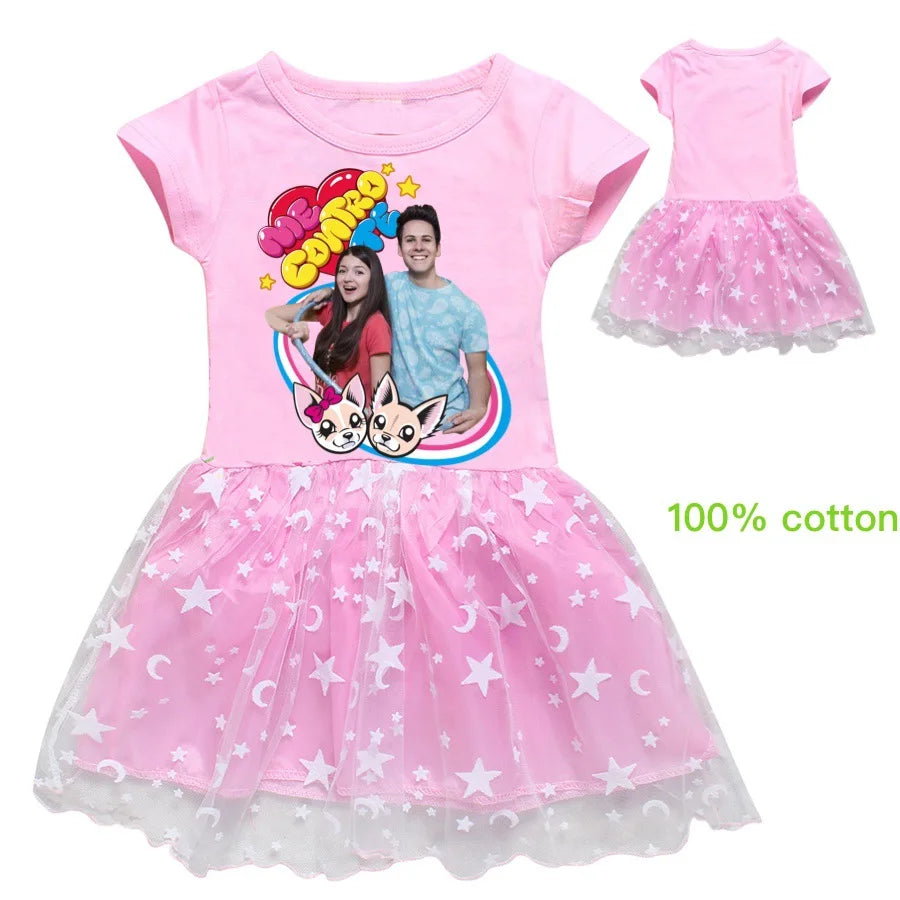 Teenagers Cartoon Baby Girls Party Clothing