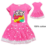 Teenagers Cartoon Baby Girls Party Clothing