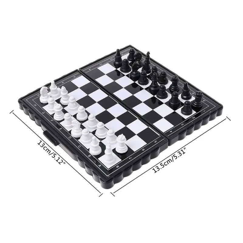 Magnetic Travel Chess Set with Folding Chess Board Educational , Travel Size Chess Game Board for Kids and Adults