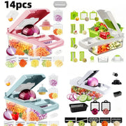 Vegetable Chopper, Multifunctional Fruit Slicer, Manual Food Grater, Vegetable Slicer, Cutter With Container