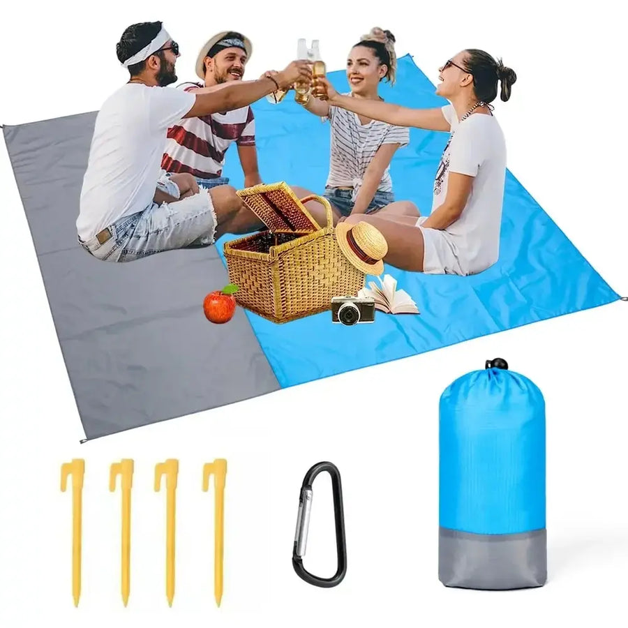 Beach Blanket Sandproof: 200 x 140cm Waterproof Mat for Lightweight Picnic, Travel, and Sports