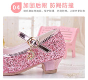 Kids High Heel Glitter Sandals Princess Dance Shoes