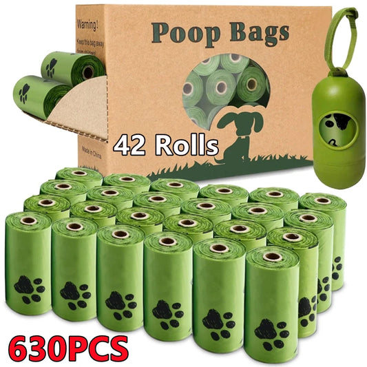 Biodegradable Pet Waste Bags Bulk Biobase Scented Dog Poop Bags, Degradable Cat Waste Bags with Dispenser - Ideal Gifts