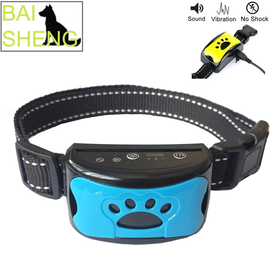 Vibrating Collar Stops Barking, Charges with USB, Trains Dogs Collar