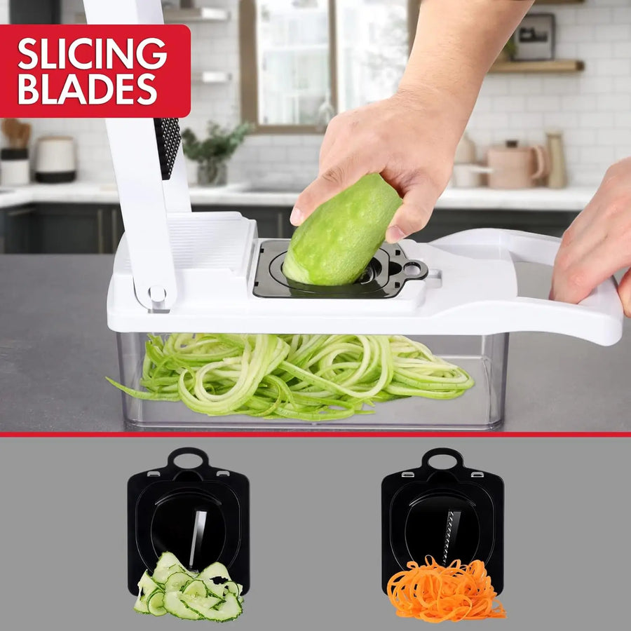 Vegetable Chopper, Multifunctional Fruit Slicer, Manual Food Grater, Vegetable Slicer, Cutter With Container