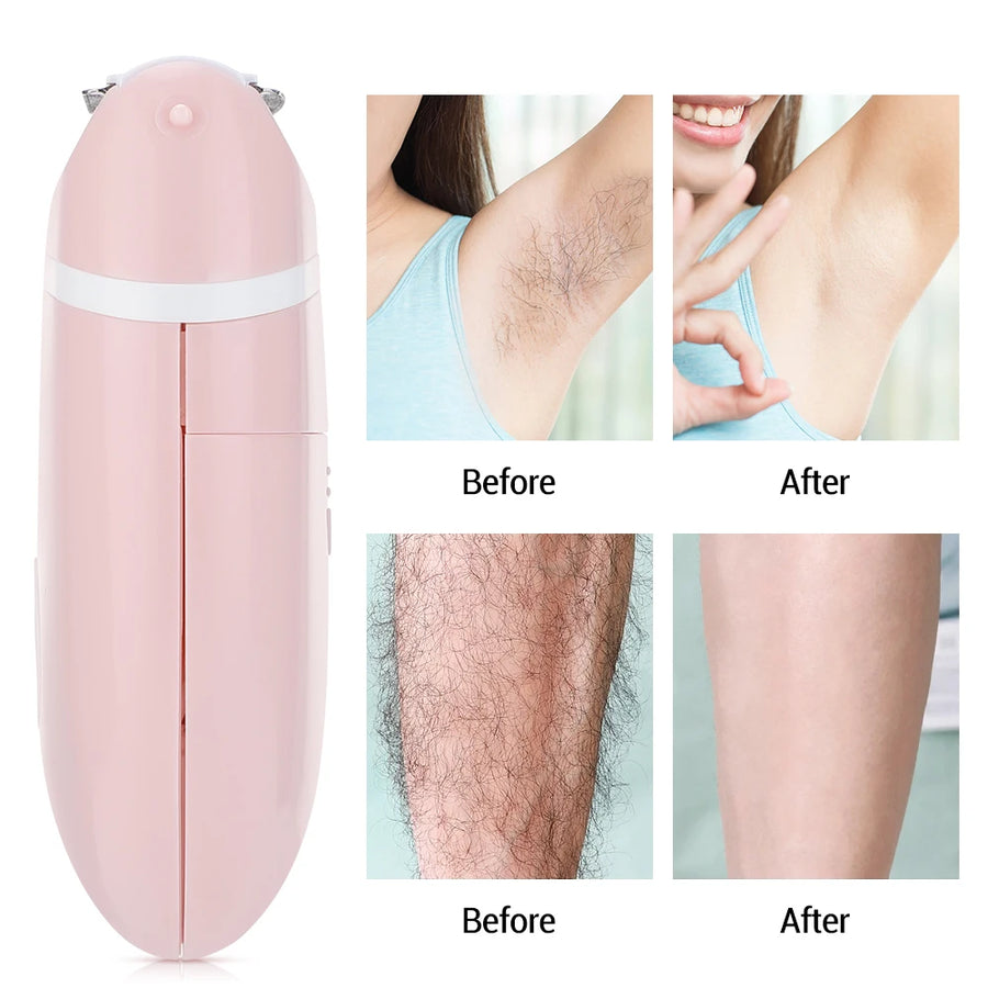 Rechargeable Portable Electric Body Shaver for Women - Full Body and Bikini Epilator.