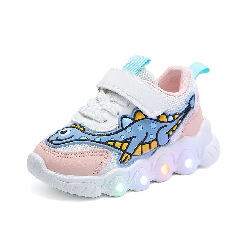 Kids Casual Sneaker Boys Girls Breathable Light-Up Tennis Shoe