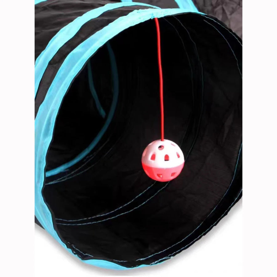 Cat Tunnel Toy for Cats and Small Pets: Durable and Foldable with Crinkle Toy.