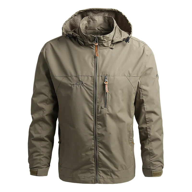 Men's Waterproof Windbreaker Jacket for Winter, Hiking, and Casual Wear