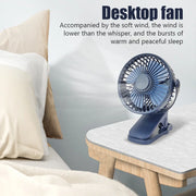 Portable Mini Hand Clip Fan USB Charging Quiet Desktop Electric Fan High-quality Student Dormitory Small ventilator fans