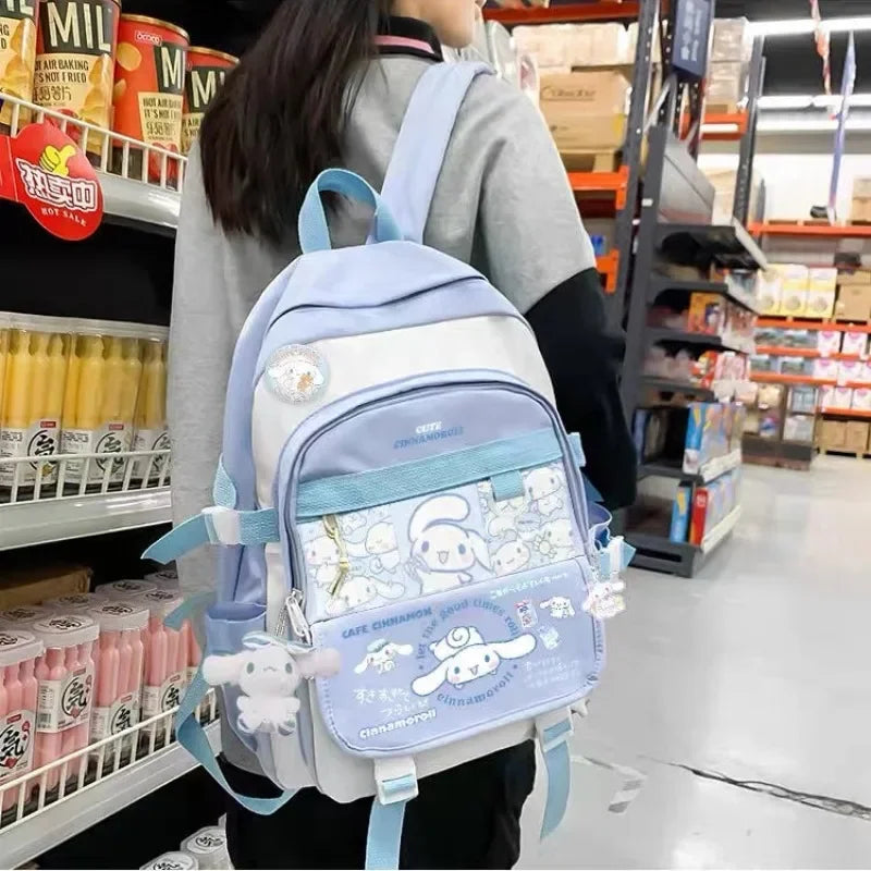 Cinnamoroll Anime Plush Backpack - Kawaii Schoolbag for Kids Gift