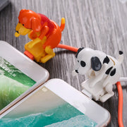 Dog USB Data Cable Portable Cute Dog Smartphone Charger Line Accessory Cute Fast Charging Power for Apple Android Cell Phone