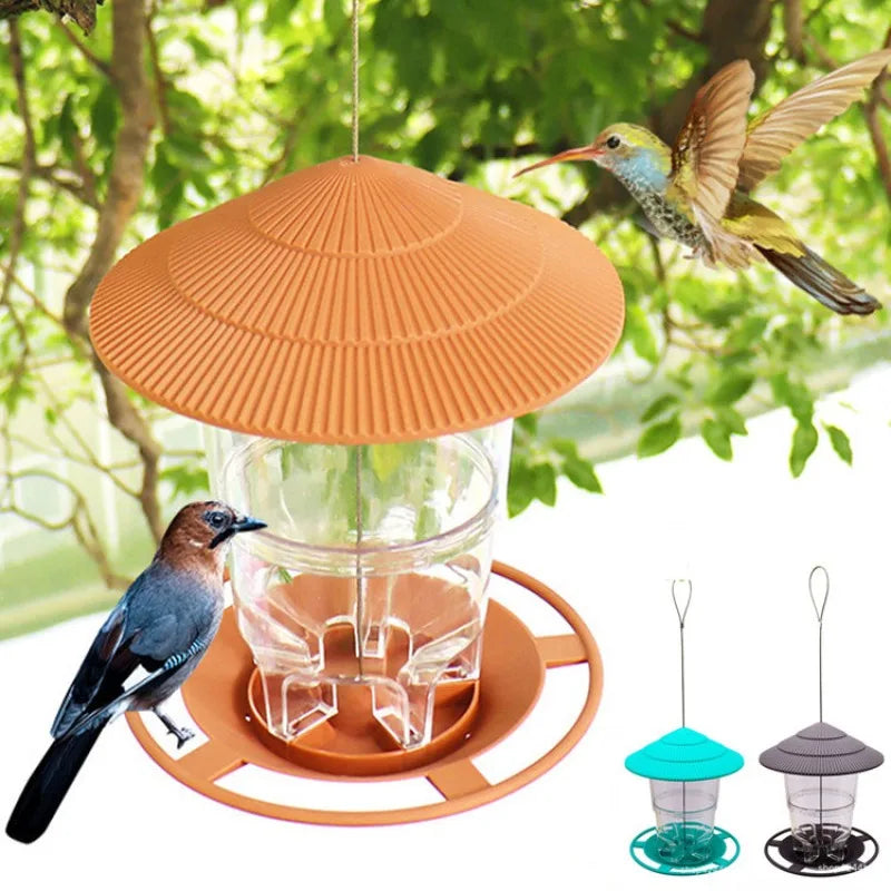 Bird Feeders Outdoor Hanging Pet Food Dispenser Wild Bird Seed Feeding Tool Waterproof Garden Paddock Decor Pet Tableware Items