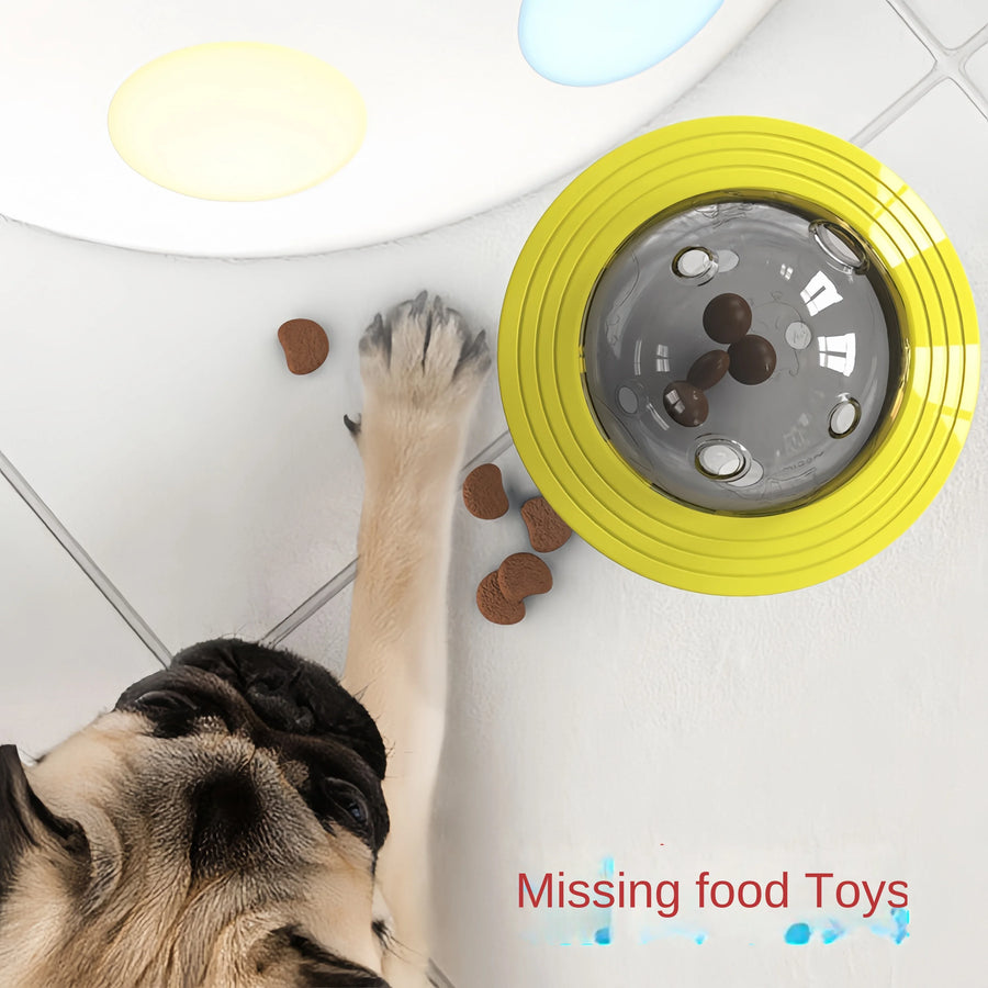 Durable interactive dog toy with treat dispensing for good habits.