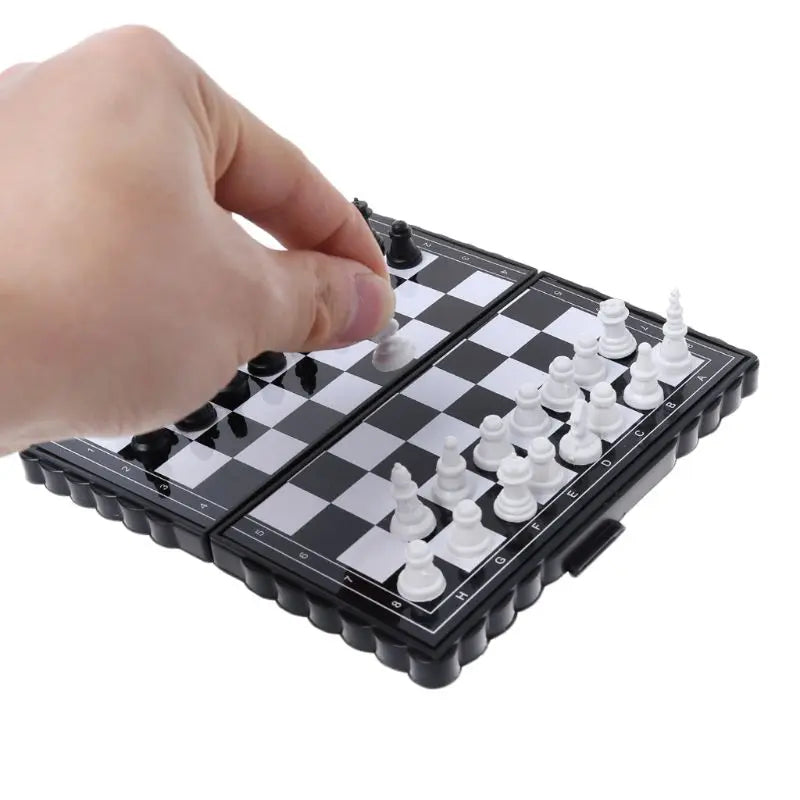 Magnetic Travel Chess Set with Folding Chess Board Educational , Travel Size Chess Game Board for Kids and Adults