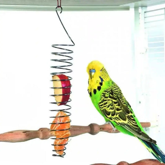 Stainless steel parrot forager simulates natural bird foraging, fruit and grain baskets, bird cage accessories, pet items