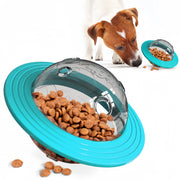 Durable interactive dog toy with treat dispensing for good habits.