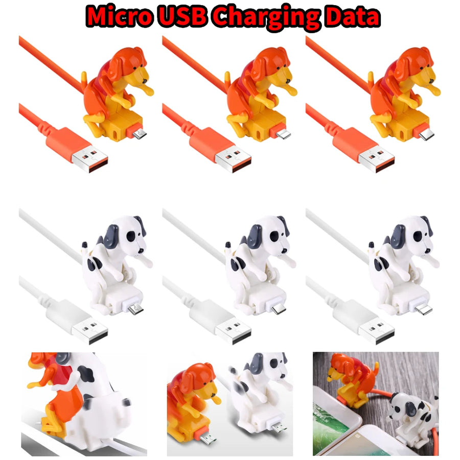 Dog USB Data Cable Portable Cute Dog Smartphone Charger Line Accessory Cute Fast Charging Power for Apple Android Cell Phone