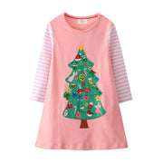 Christmas Dresses for Kids - Long sleeve  for autumn-winter costumes."