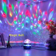 1PC Star Projector Lamp Usb Powered Colorful Rotating Magical Ball Light Car Atmosphere Lamp KTV Bar Disco DJ Party Stage Light