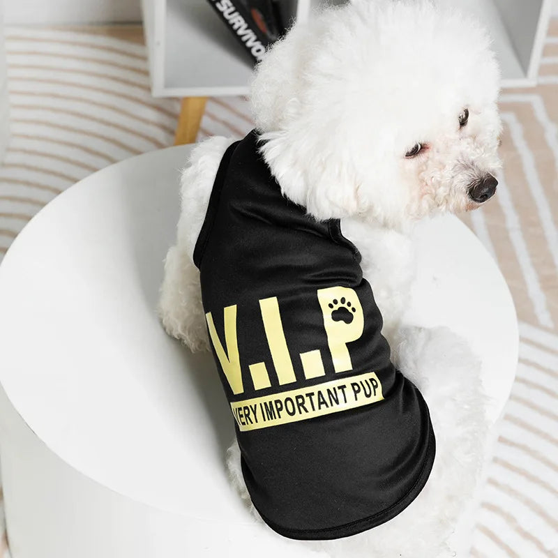 Your pet will look cute in this stylish summer vest T-shirt. Perfect for small pets, this fashionable outfit will make them stand out.