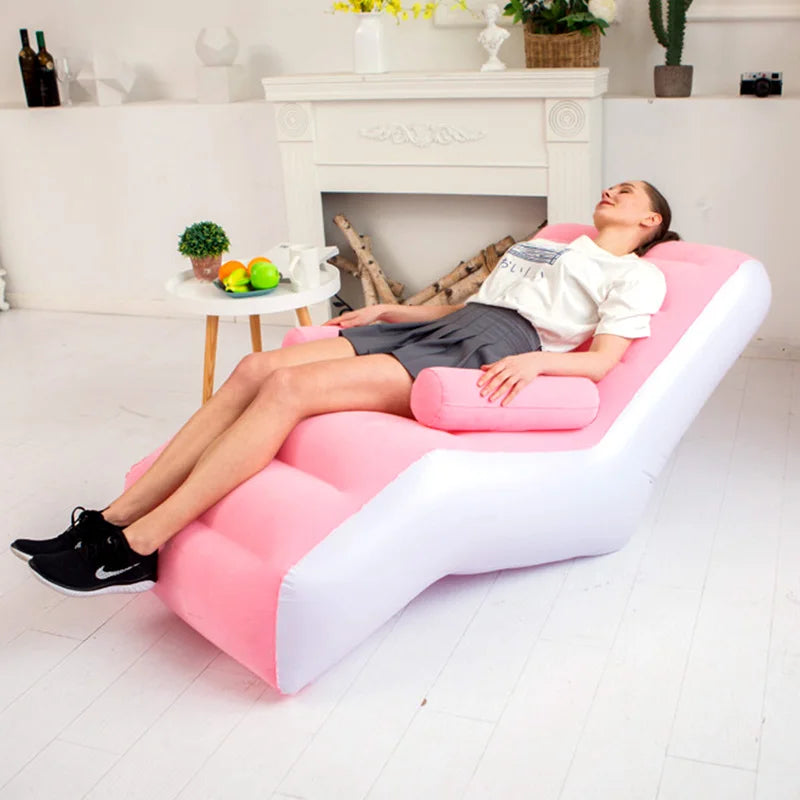 Living Room S Shape Inflatable Sofa Chair Cheap Single Designer Sofa Lazy Divano Home Furniture