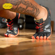 Men's Vibram Fivefinger Mesh Sneakers: Fast lacing, Slip-on, Fitness Rubber Shoe.