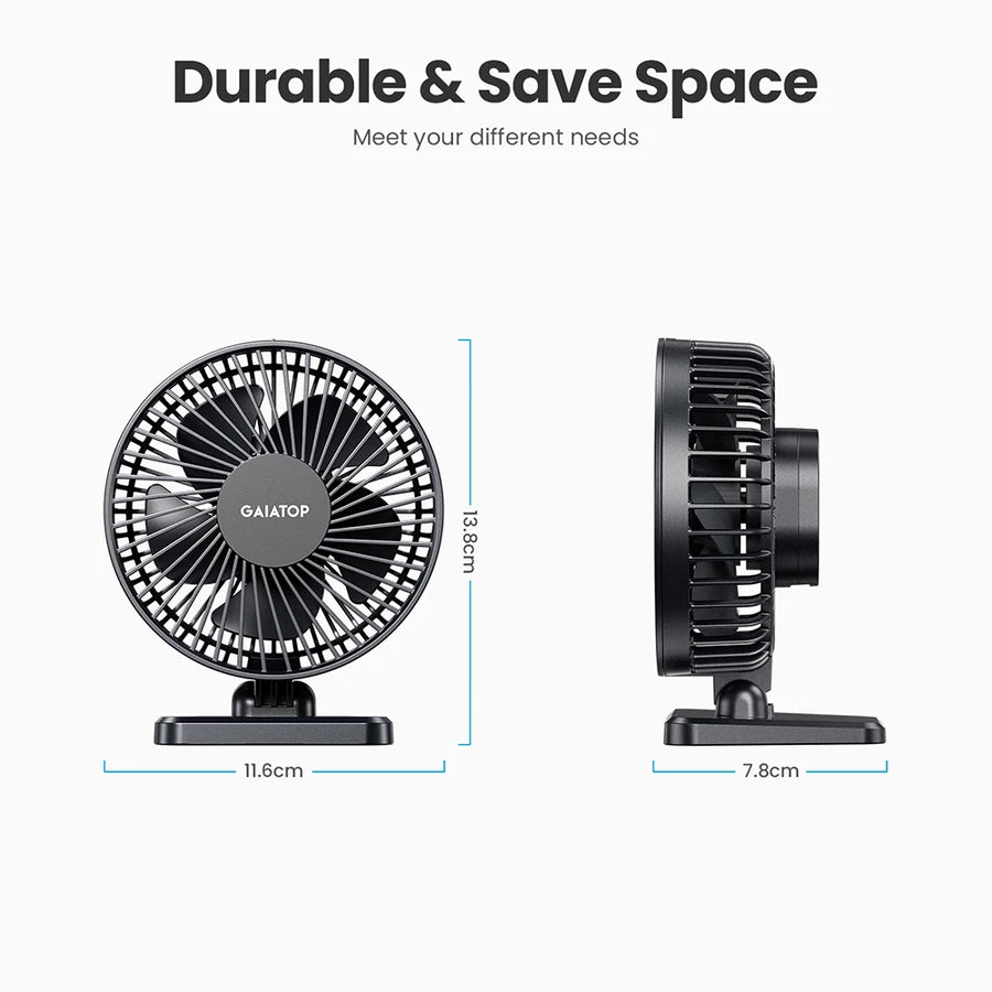 Portable Fan for Office Desk - Quiet Cooling Fans with Three Speed Adjustment - Ideal for Home and Office Use