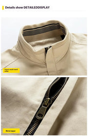 Men's Slim Fit Stand-Up Collar Cotton Jacket - Trendy Autumn Winter Style