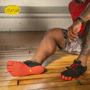 Men's Vibram Fivefinger Mesh Sneakers: Fast lacing, Slip-on, Fitness Rubber Shoe.