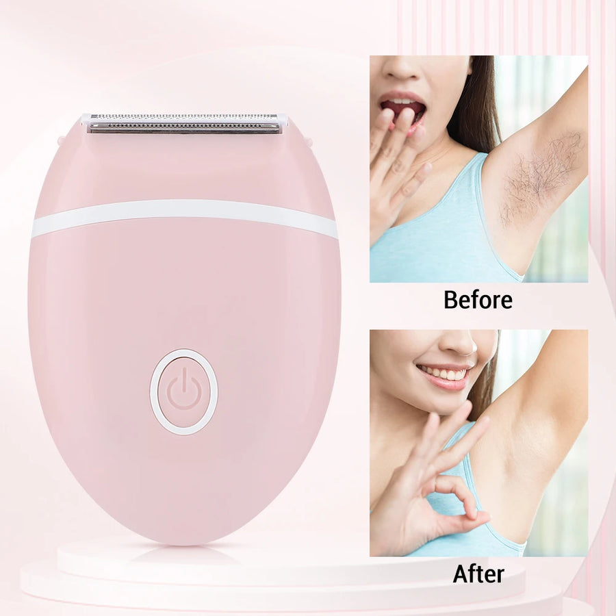 Rechargeable Portable Electric Body Shaver for Women - Full Body and Bikini Epilator.