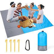 Waterproof Beach Mat, 200 x 210cm, Lightweight Picnic Blanket for Travel, Hiking, and Sports - Beach Blanket Sandproof