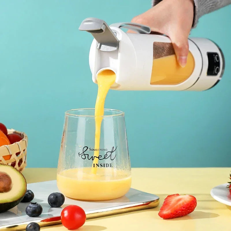 Portable Electric Juicer Blender for Fruits, Extracting and Mixing Juice Smoothies.