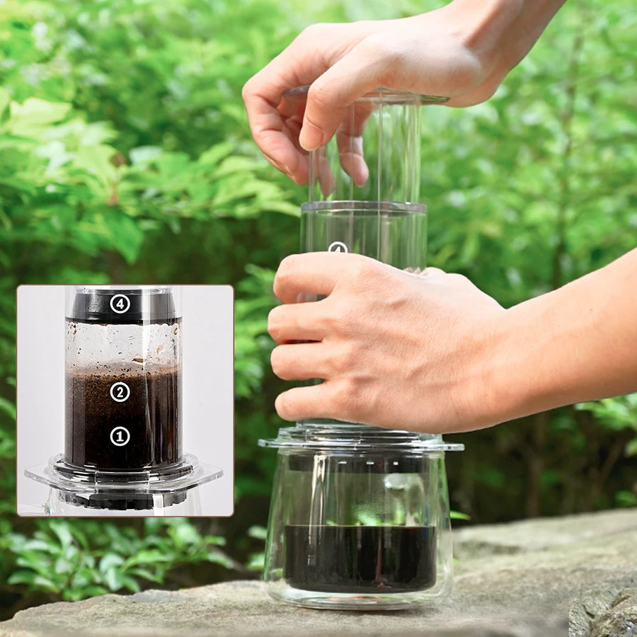 Portable French Press Coffee Maker with Aero Press Filter Kit