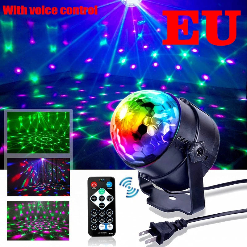 Rechargeable Color Stage Light w/ Remote Control LED Magic Ball