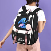 3Pcs/set Lilo Stitch Backpack Cartoon Sport Rucksack for Girl Bagpack Laptop Teen Travel School Student Teenager Bookbag