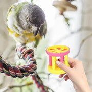 Small parrot hanging hammock with bell perch ladder toys.