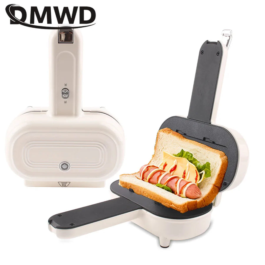 Double-Sided Press Sandwich Machine Frying Baking Pan Mini Cheese Grill Breakfast Maker Bread Hot Dog Toaster Electric Oven