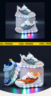 Kids Casual Sneaker Boys Girls Breathable Light-Up Tennis Shoe