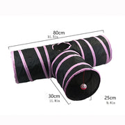 Cat Tunnel Toy for Cats and Small Pets: Durable and Foldable with Crinkle Toy.