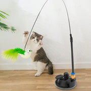 Feather Bird Cat Teaser Wand Toy with Bell for Kittens