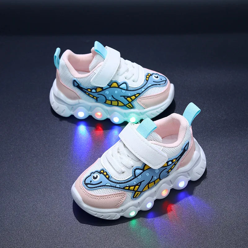 Kids Casual Sneaker Boys Girls Breathable Light-Up Tennis Shoe