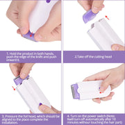 Painless Women's Epilator: USB Rechargeable Hair Removal Device for Body, Face, Legs, and Bikini.