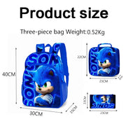 Three-Piece Schoolbag for Primary and Secondary Students