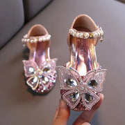 Girls' High Heel Glitter Crystal Sandals