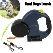 Dog Roulette Double Leash: Portable Retractable Walking Supplies for Small Dogs