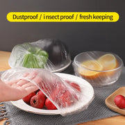 Reusable Elastic Food Covers for Bowls and Plates - Durable Plastic Wrap for Kitchen - Food Saver Bags