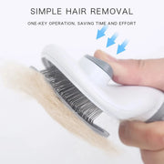 Dog and Cat Hair Remover Brush - Non-slip Beauty Brush - Dog Grooming Equipment - Stainless Steel Pet Hair Removal Comb for Dogs